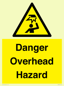 Danger Overhead Hazard